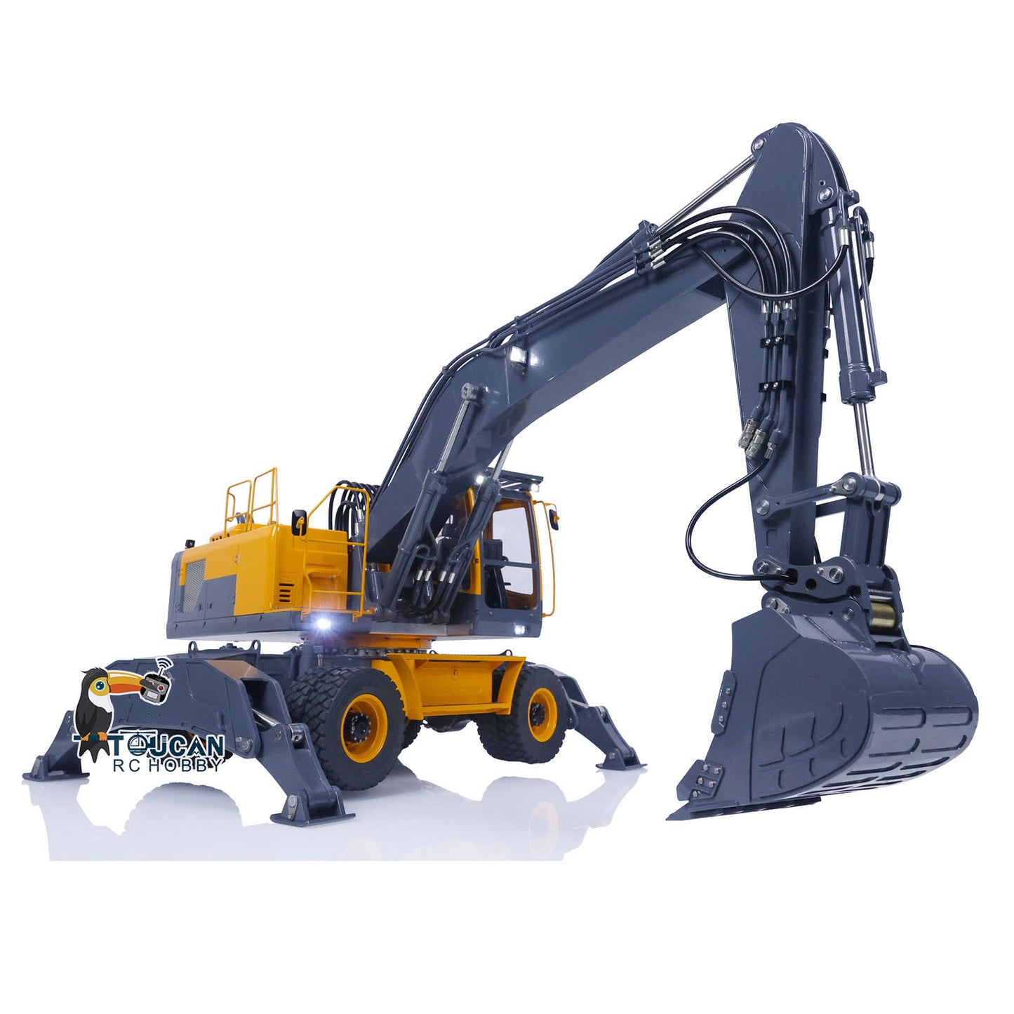 LESU 1/14 RC Metal Hydraulic Aoue ET30H Wheeled Excavator A0006