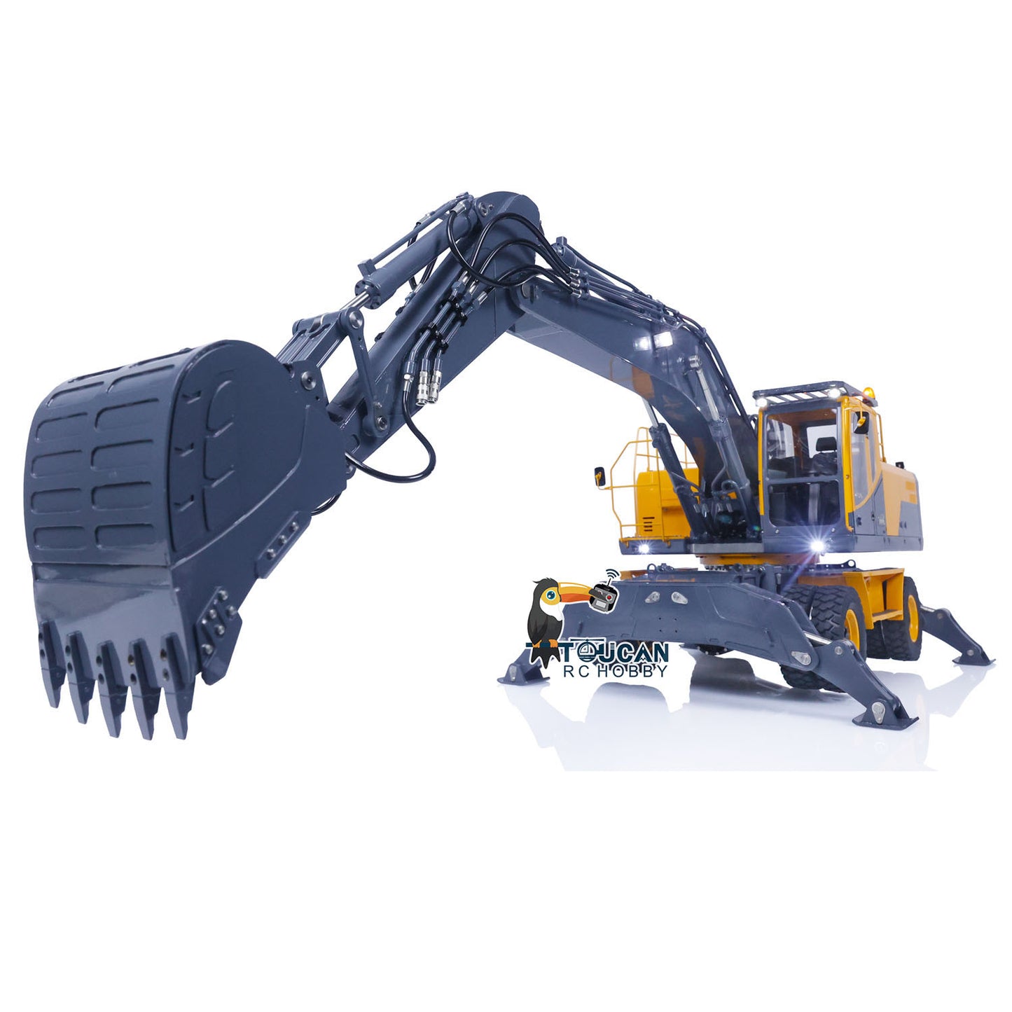 LESU 1/14 RC Metal Hydraulic Aoue ET30H Wheeled Excavator A0006