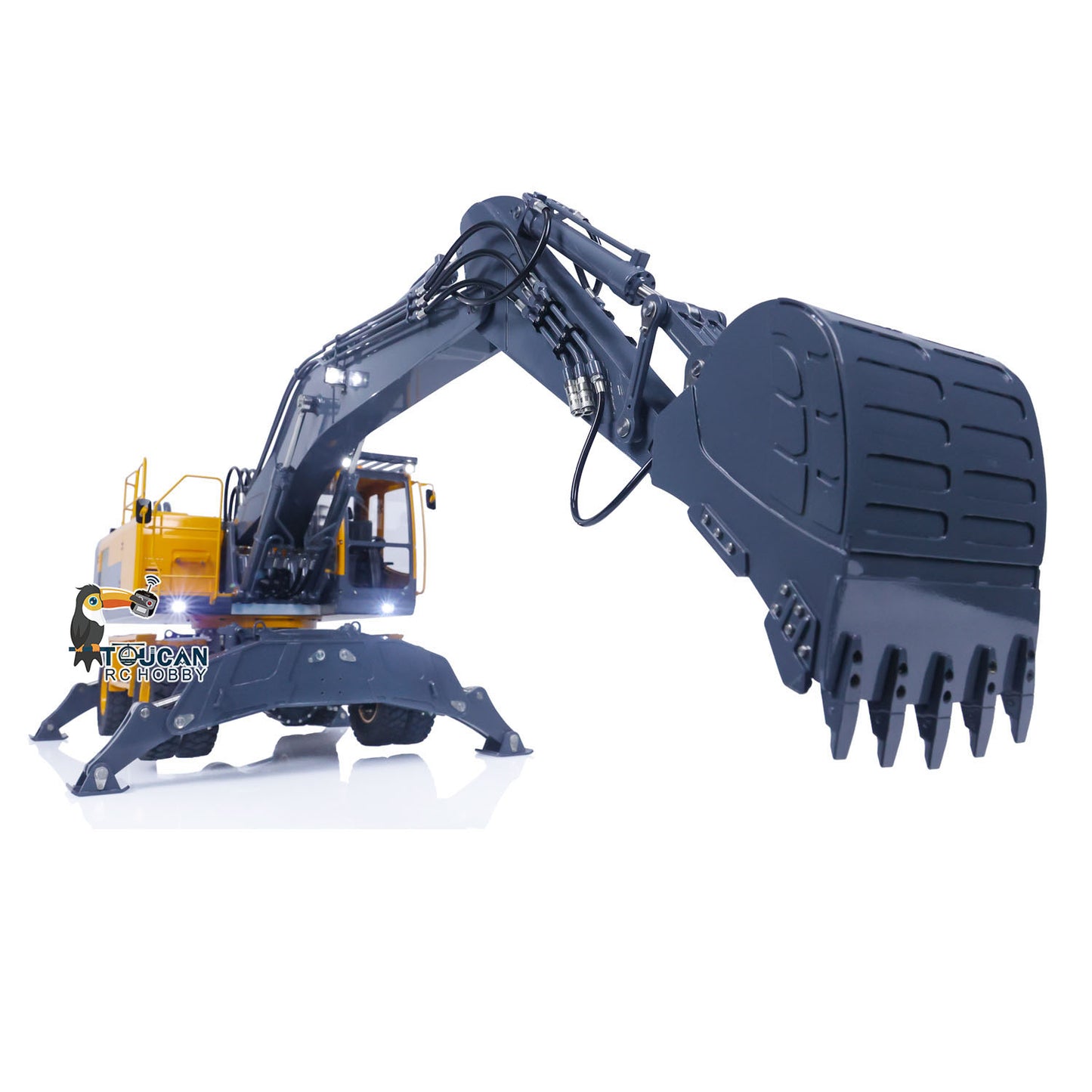 LESU 1/14 RC Metal Hydraulic Aoue ET30H Wheeled Excavator A0006