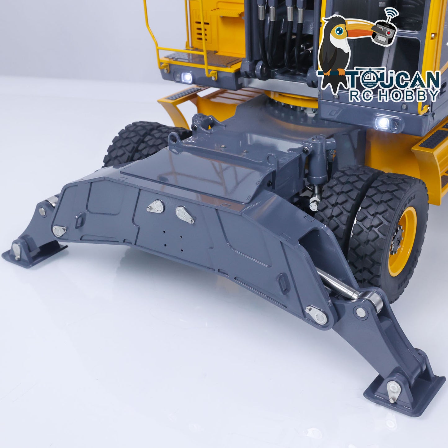 LESU 1/14 AOUE ET30H RC Metal Hydraulic Wheeled Excavator A0006