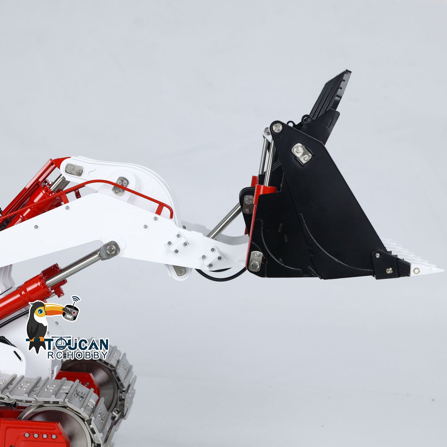 LESU 973K 1/14 Hydraulic RC Loader Upgrade Tracked Car Openable Bucket Rear Plow Model Light Sound B0024