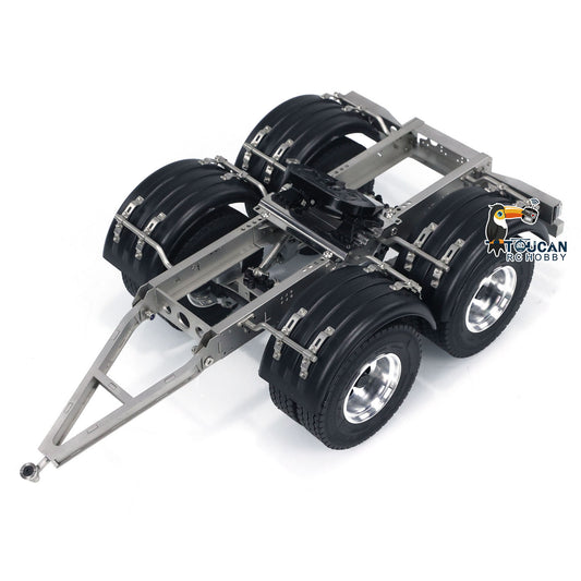 2 Axles 1/14 Metal Trailer with Fifth-wheel Traction