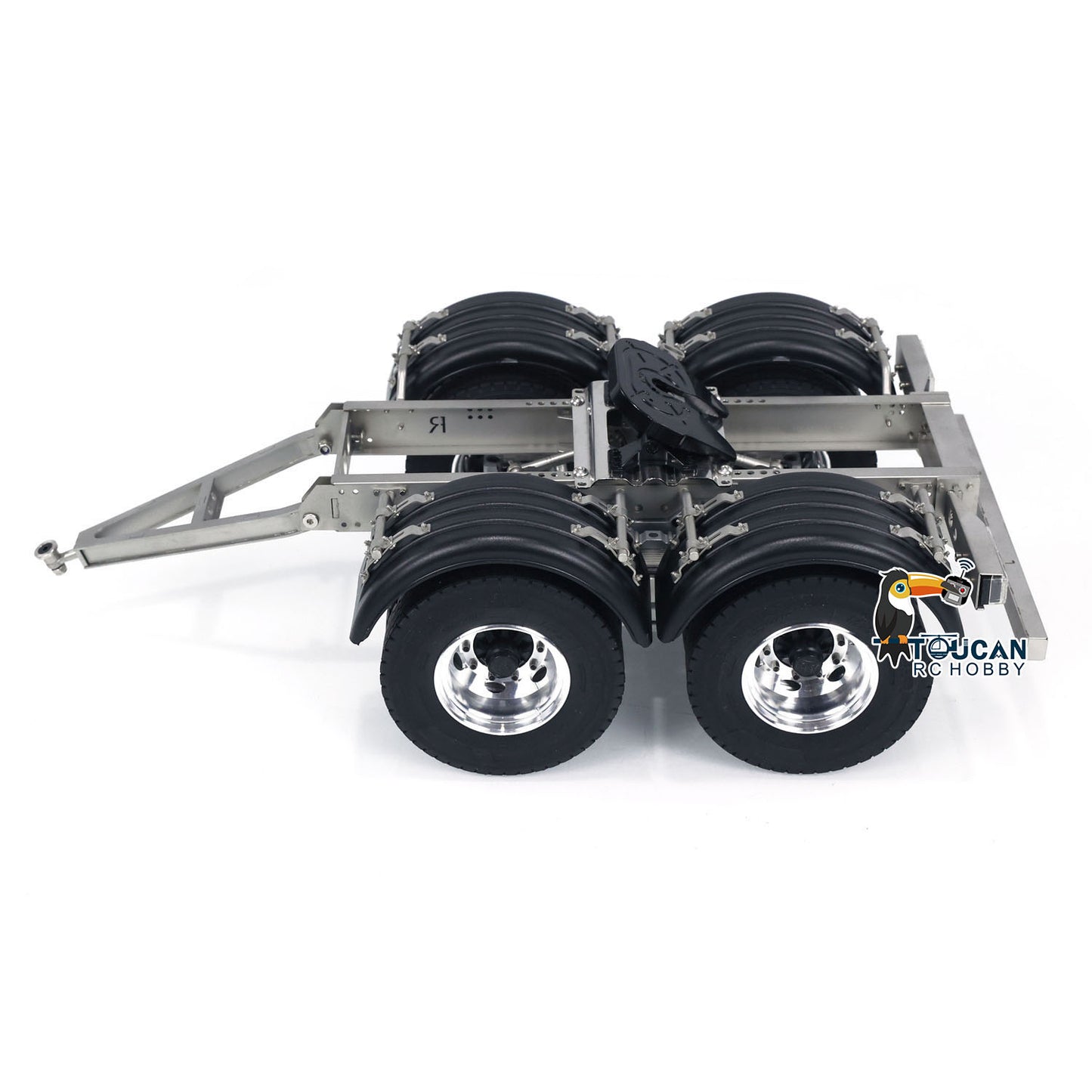 2 Axles 1/14 Metal Trailer with Fifth-wheel Traction