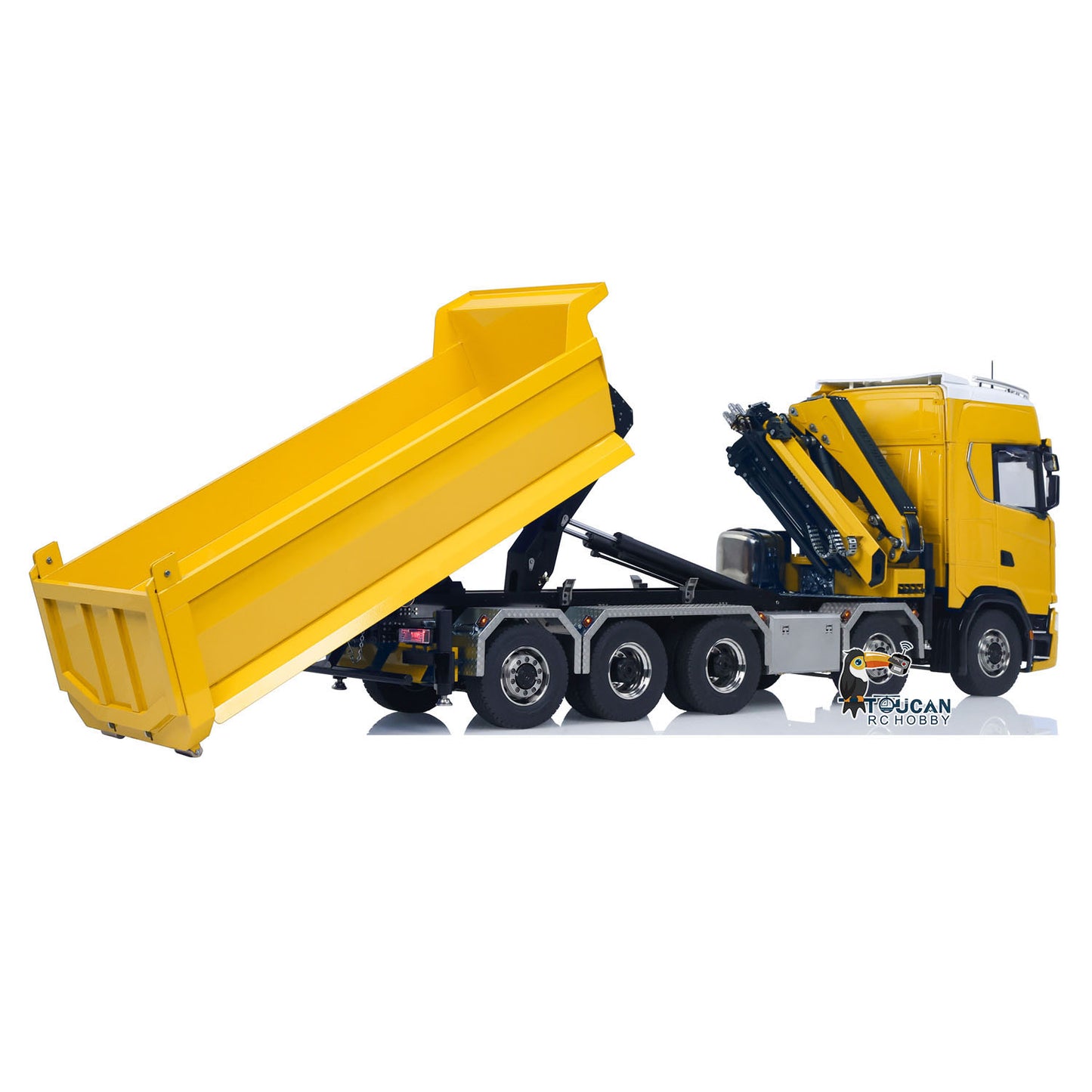 770S 10x10 1/14 Grue hydraulique RC Voiture à benne basculante Camion à benne basculante complet en métal RTR Batterie