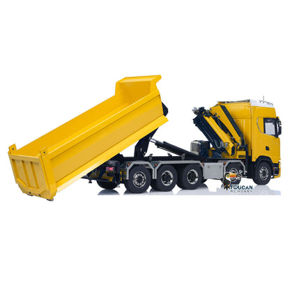 770S 10x10 1/14 Grue hydraulique RC Voiture à benne basculante Camion à benne basculante complet en métal RTR Batterie