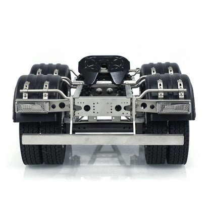 US STOCK 2 Axles 1/14 Metal Trailer with Fifth-wheel Traction for LESU RC Car Truck Model