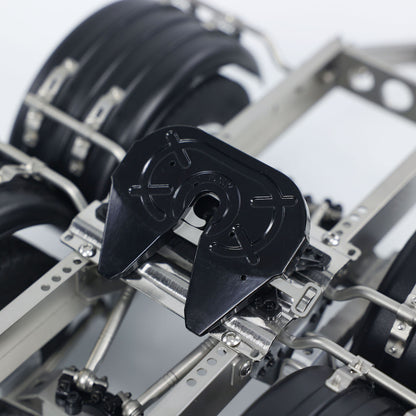 Fast Shipping 2 Axles 1/14 Metal Trailer with Fifth-wheel Traction for LESU RC Car Truck Model