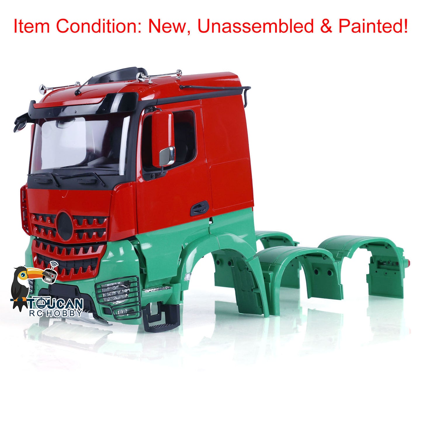 Plastic Cabin Body Shell Set for 1/14 RC Tractor Truck