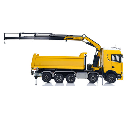 770S 10x10 1/14 Grue hydraulique RC Voiture à benne basculante Camion à benne basculante complet en métal RTR Batterie