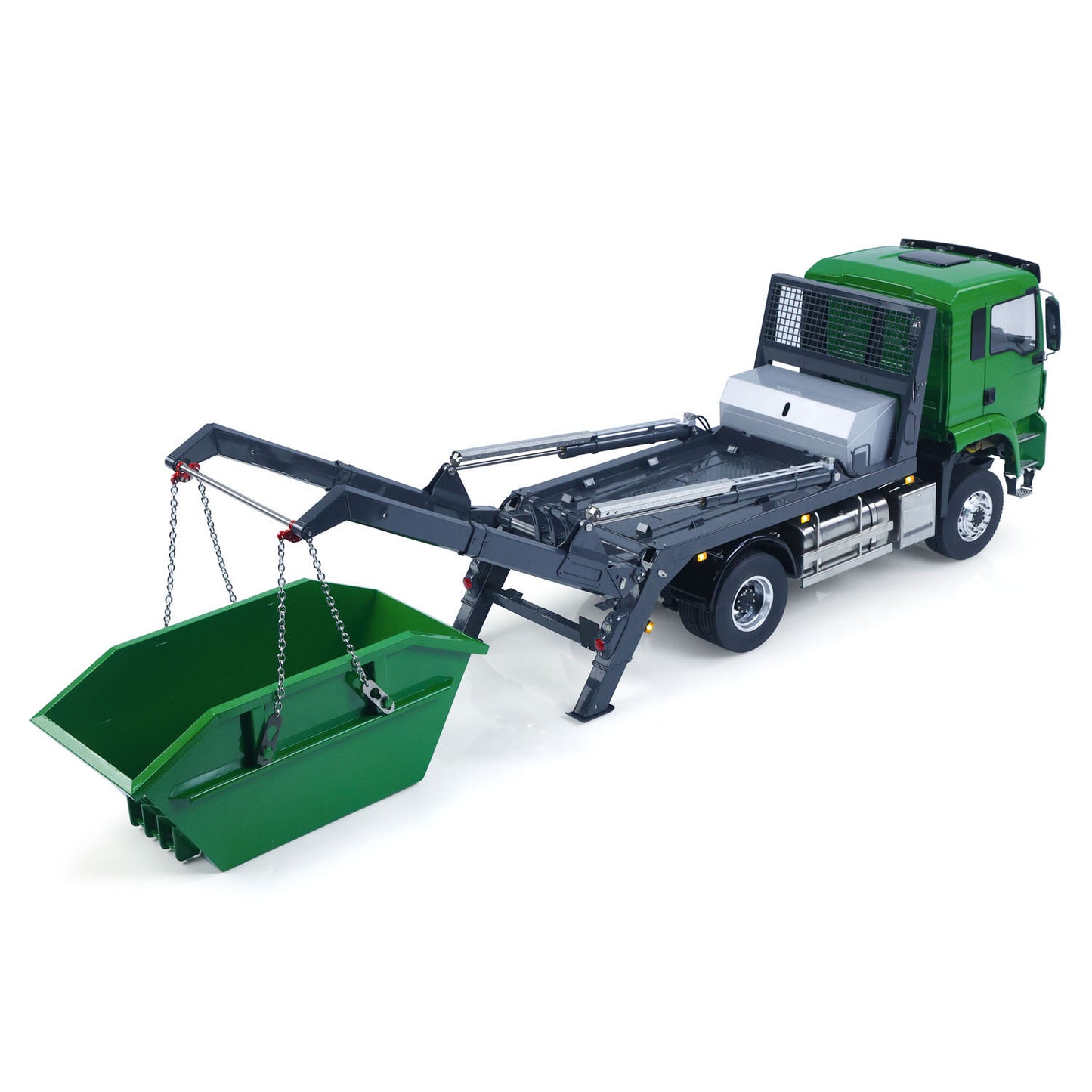 LESU 4X4 1/14 RC Hydraulic Swing Arm Garbage Truck Skip Loader TGS Paintied Car