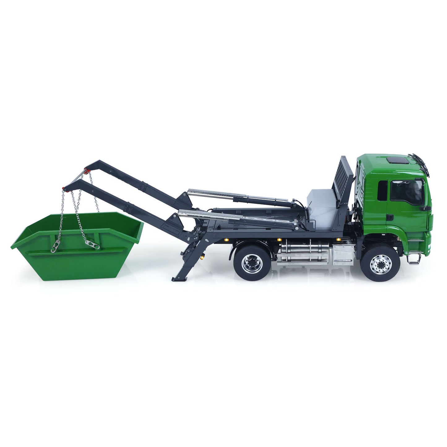 LESU 4X4 1/14 RC Hydraulic Swing Arm Garbage Truck Skip Loader TGS Paintied Car