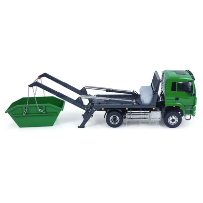LESU 4X4 1/14 RC Hydraulic Swing Arm Garbage Truck Skip Loader TGS Paintied Car
