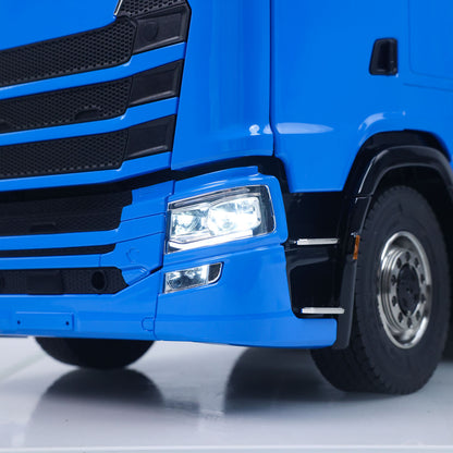 1/14 Remote Control Hydraulic Crane Dumper 10*10 RC Roll On Off Tipper 770S 3Speed U-Shaped Rear Axle Steering Differential Locks Metal Valves