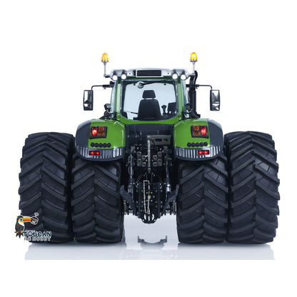 Double Wheeled LESU AOUE 1050 4x4 1/14 Metal Hydraulic RC Tractor Car Light Smoking Simulation Sound Radio Controlled Farm Truck