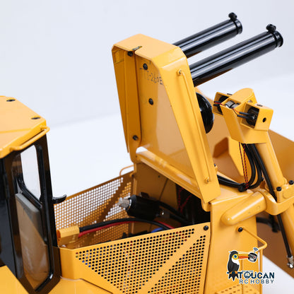 US STOCK Metal 1/14 RC Bulldozer Hydraulic DXR2 Remote Control D10T Tracked Dozer Model
