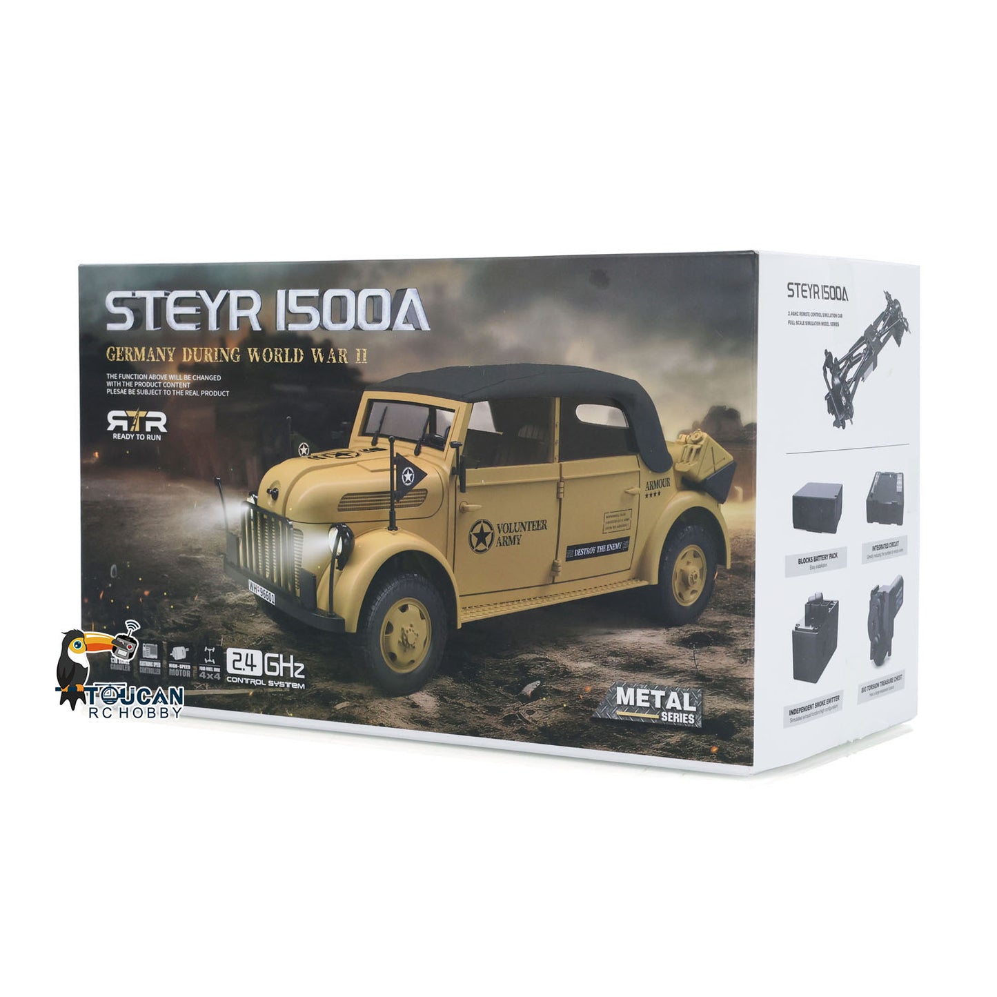 IN STOCK HG 1/18 RC Off-road Vehicles 4x4 Remote Control Command Vehicle Smoke Unit Sound