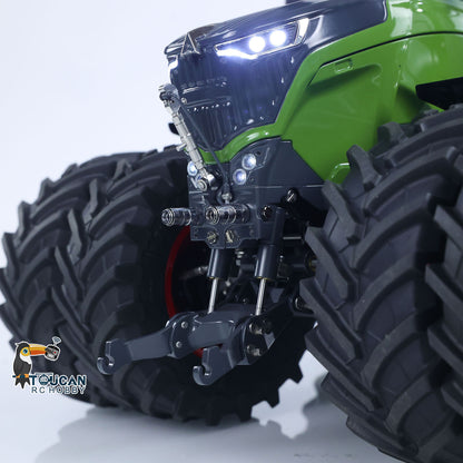 Double Wheeled LESU AOUE 1050 4x4 1/14 Metal Hydraulic RC Tractor Car Light Smoking Simulation Sound Radio Controlled Farm Truck