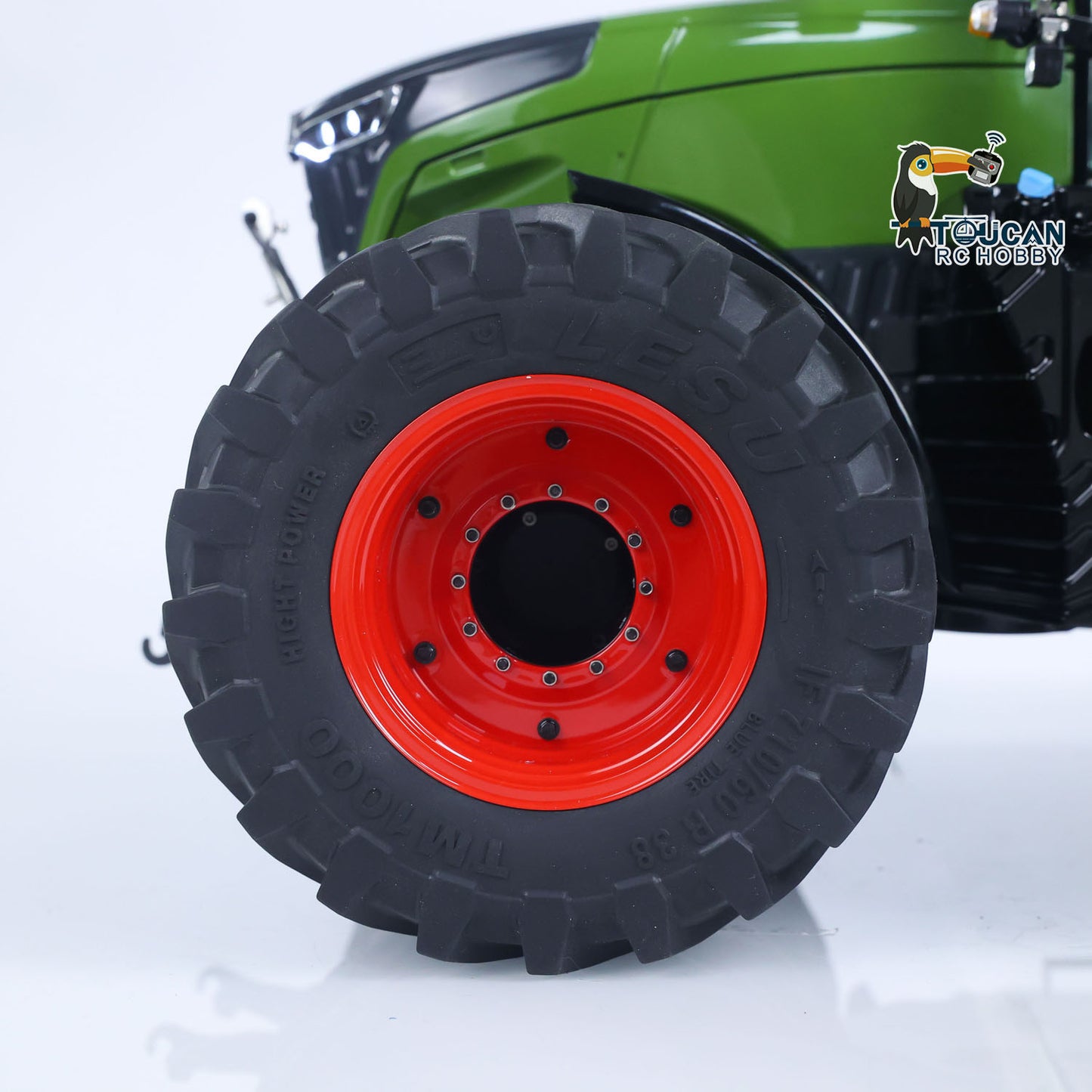 Double Wheeled LESU AOUE 1050 4x4 1/14 Metal Hydraulic RC Tractor Car Light Smoking Simulation Sound Radio Controlled Farm Truck