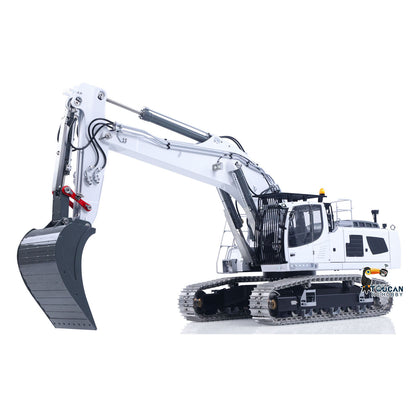 Metal LESU 1/14 RC Hydraulic Excavator 2 Arms LR956 Remote Control Digger Model 4MPA Dual Pumps Light 3S Battery PL18EV LITE