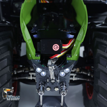 Double Wheeled LESU AOUE 1050 4x4 1/14 Metal Hydraulic RC Tractor Car Light Smoking Simulation Sound Radio Controlled Farm Truck
