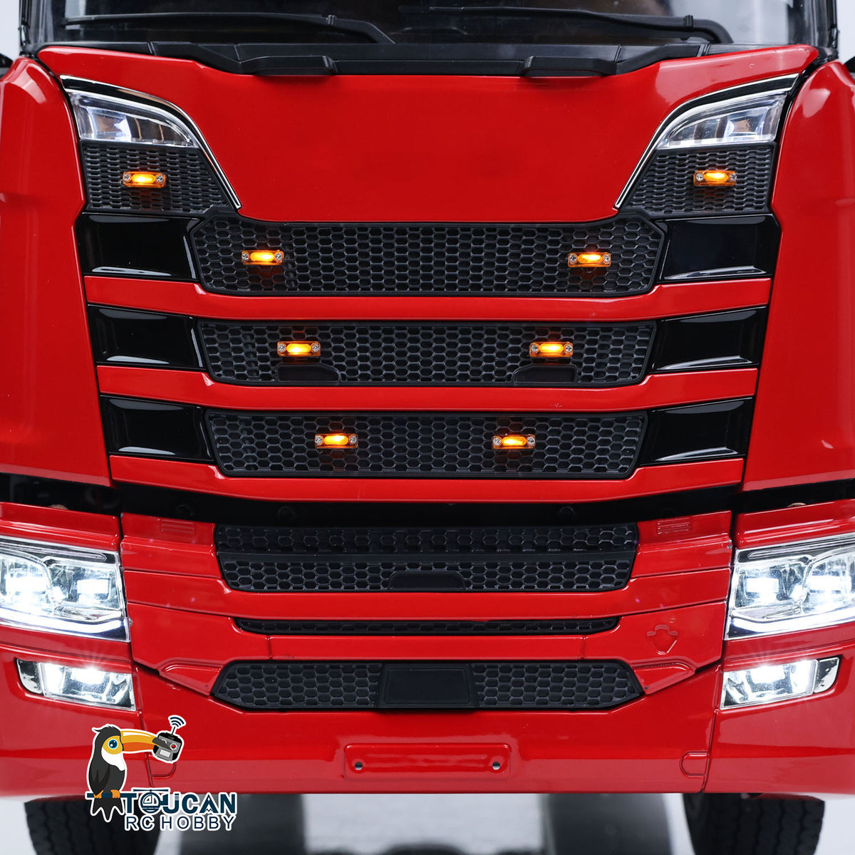 Metal Chassis Fifth Wheel 4X4 1/14 3Speed Radio Control Tractor Truck 770S Axle Locks Brushed ESC Motor Light System No Battery