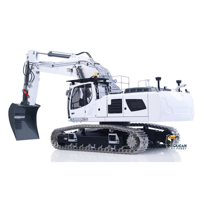 Metal LESU 1/14 RC Hydraulic Excavator 2 Arms LR956 Remote Control Digger Model 4MPA Dual Pumps Light 3S Battery PL18EV LITE