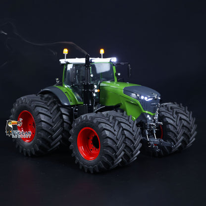 Double Wheeled LESU AOUE 1050 4x4 1/14 Metal Hydraulic RC Tractor Car Light Smoking Simulation Sound Radio Controlled Farm Truck