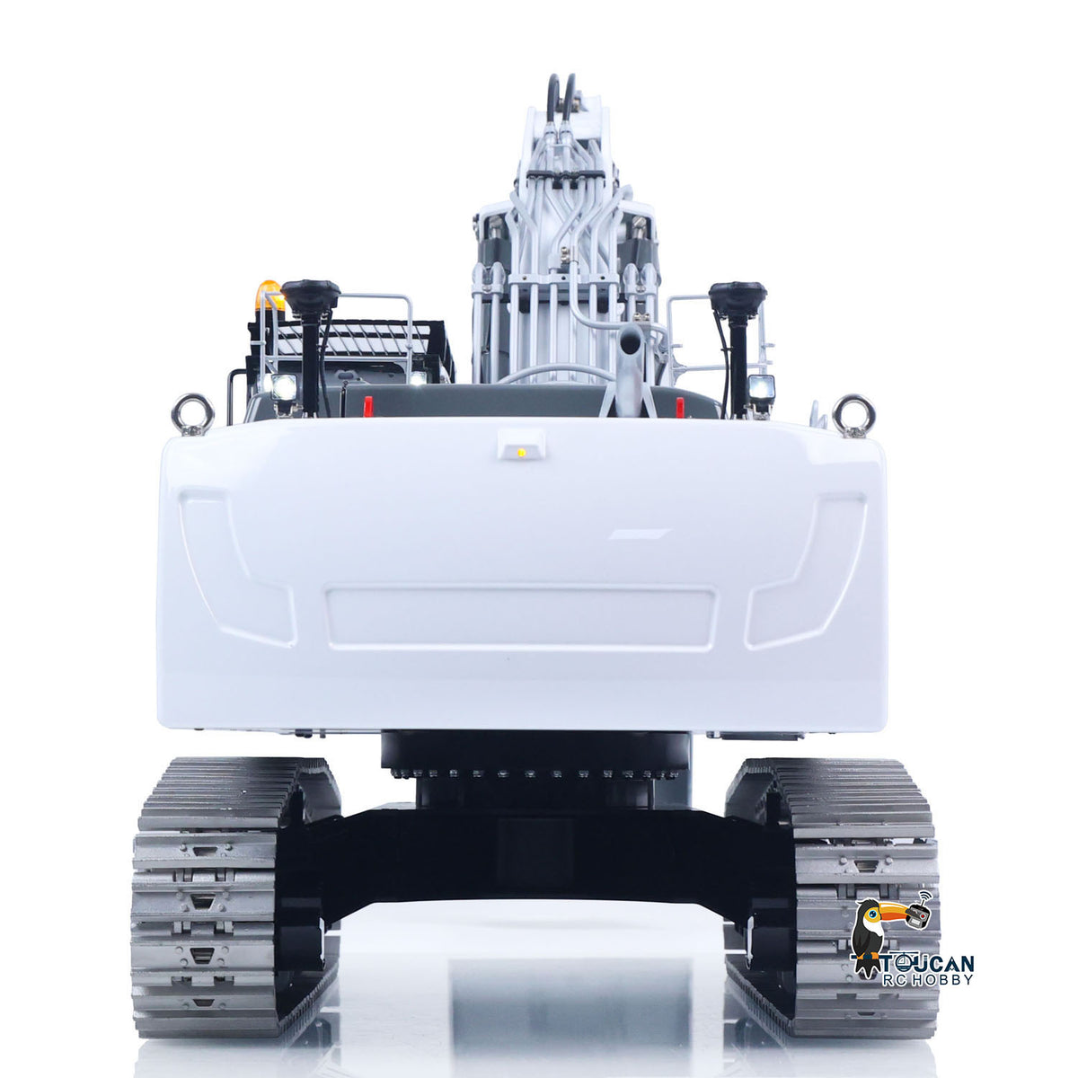 Metal LESU 1/14 RC Hydraulic Excavator 2 Arms LR956 Remote Control Digger Model 4MPA Dual Pumps Light 3S Battery PL18EV LITE