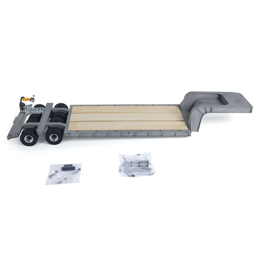 US STOCK LESU 872MM Metal Wood 4Axles Trailer for 1/14 RC TAMIYA Tractor Truck DIY Model
