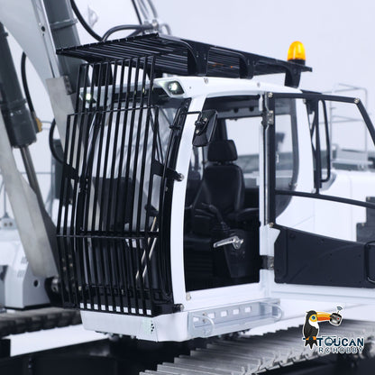 Metal LESU 1/14 RC Hydraulic Excavator 2 Arms LR956 Remote Control Digger Model 4MPA Dual Pumps Light 3S Battery PL18EV LITE
