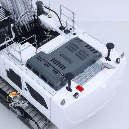 Metal LESU 1/14 RC Hydraulic Excavator 2 Arms LR956 Remote Control Digger Model 4MPA Dual Pumps Light 3S Battery PL18EV LITE