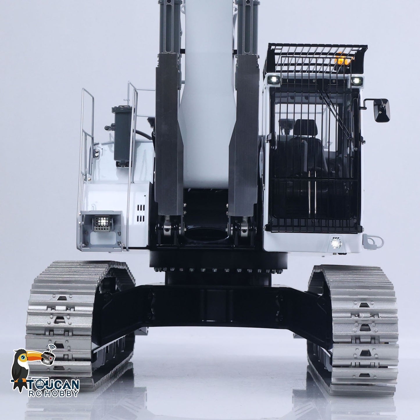 Metal LESU 1/14 RC Hydraulic Excavator 2 Arms LR956 Remote Control Digger Model 4MPA Dual Pumps Light 3S Battery PL18EV LITE