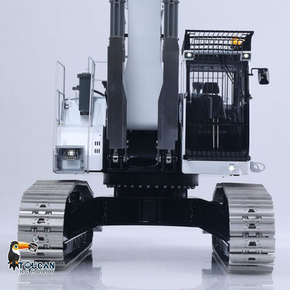 Metal LESU 1/14 RC Hydraulic Excavator 2 Arms LR956 Remote Control Digger Model 4MPA Dual Pumps Light 3S Battery PL18EV LITE