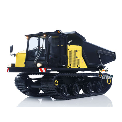 Upgraded Super Frog T14R Panther 1/14 Remote Control Hydraulic Crawler Dumper RC Metal Tracked Tipper Truck Frsky X14 Radio