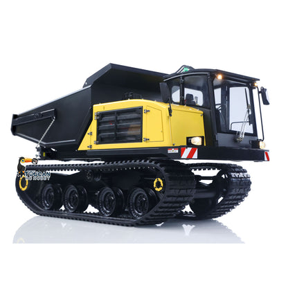 Upgraded Super Frog T14R Panther 1/14 Remote Control Hydraulic Crawler Dumper RC Metal Tracked Tipper Truck Frsky X14 Radio