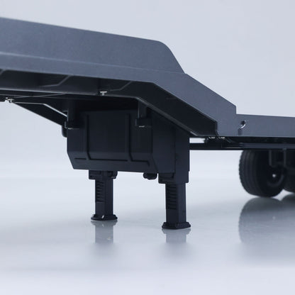 Fast Shipping 73.5CM Plastic Semi Trailer Flatbed 1502 for 1/18 Remote Control Tractor Truck HUINA 1501 Electronic Support Legs Tail Board