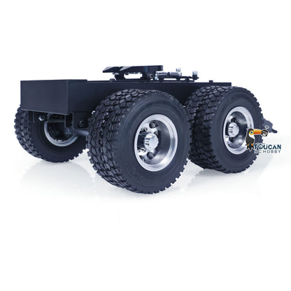 Metal 1/14 2 Axles Trailer with Fifth-wheel Traction for RC Tractor Truck