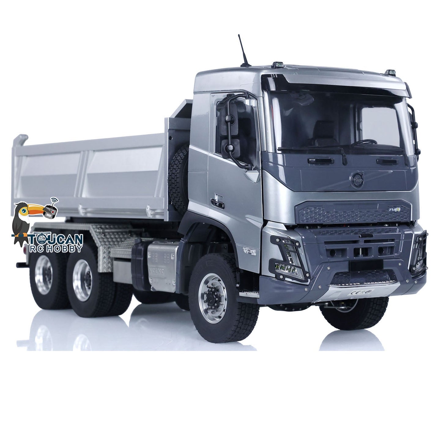 AUF LAGER Double E 1/14 6x6 E115 Volvo FMX Hydraulischer RTR RC Muldenkipper