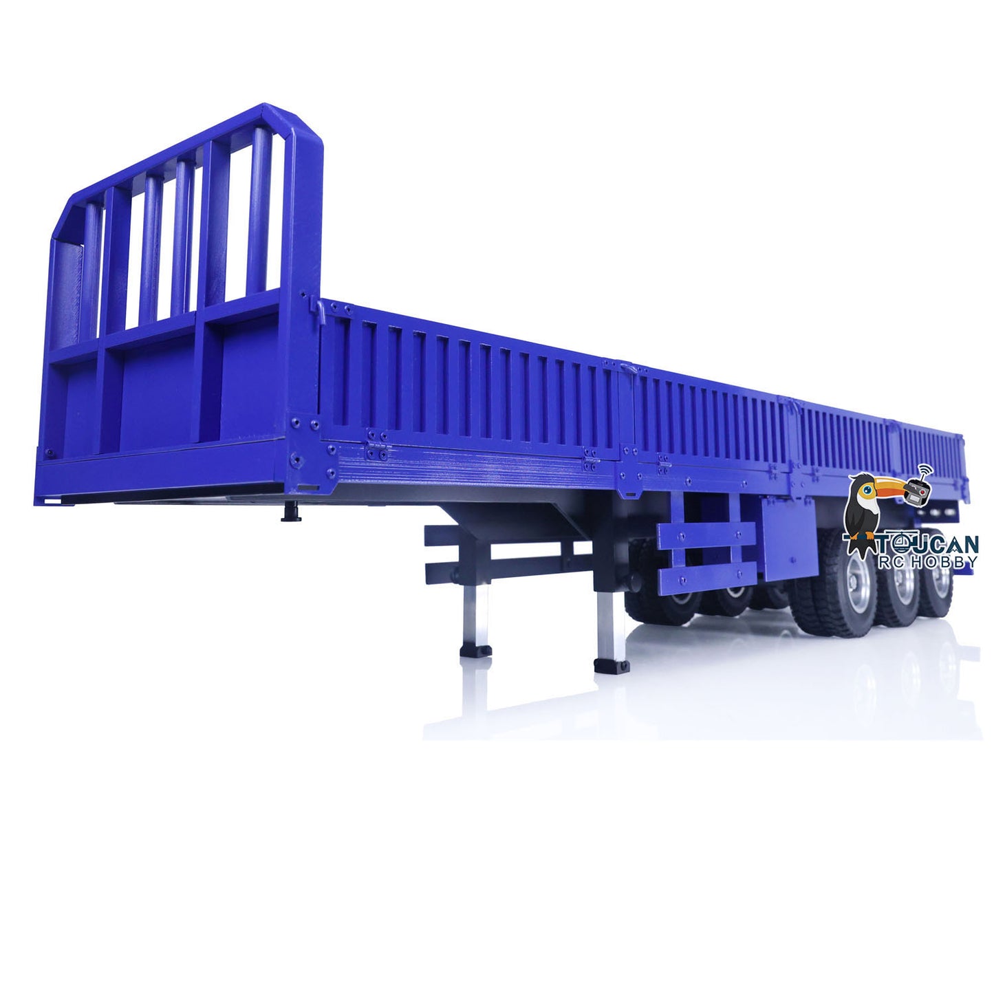 1/14 3-Axle Trailer Metal Low-bed Trailer