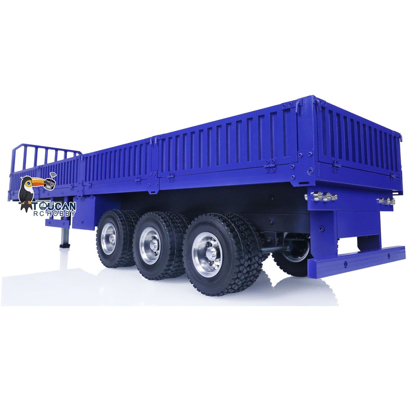 1/14 3-Axle Trailer Metal Low-bed Trailer