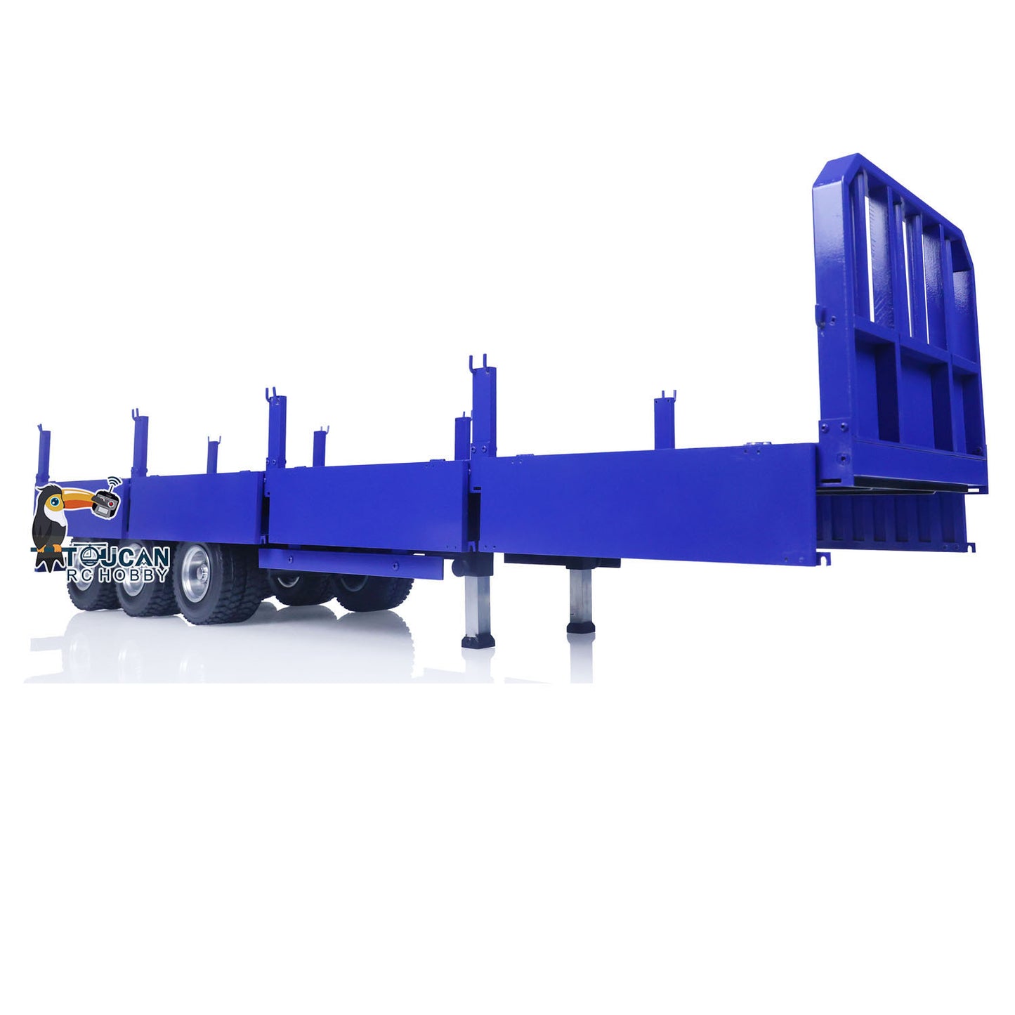 1/14 3-Axle Trailer Metal Low-bed Trailer