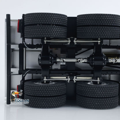 6x6 1/14 RC Hydraulic Dump Truck 3348 2025 Tipper Metal Axles Gearbox Suspension Bucket Oil Tank Light Sound