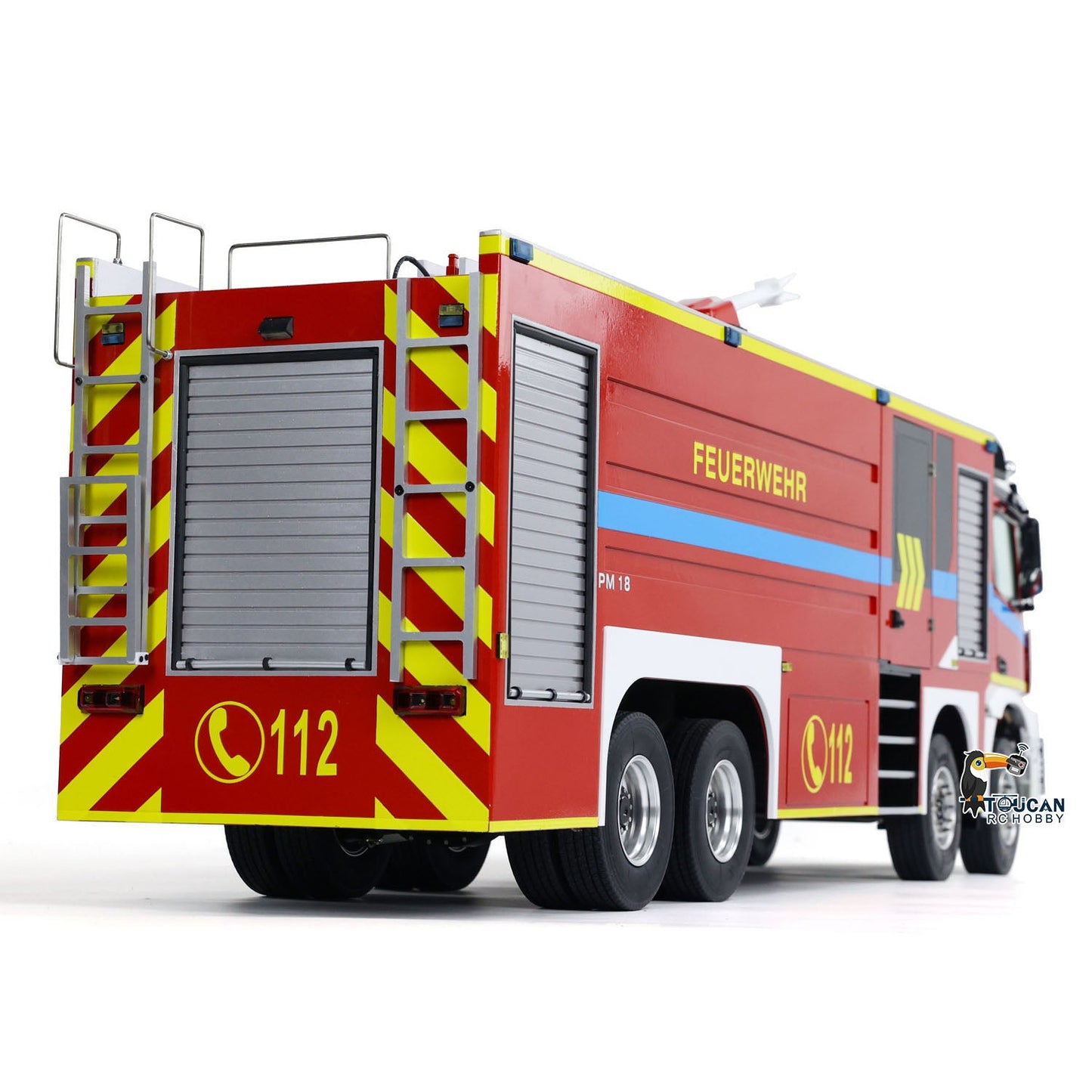 8x4 RC-Feuerwehrauto-Chassis aus Metall im Maßstab 1/14