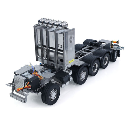 10x10 Metal Chassis for 1/14 RC Tractor Truck R620 770S Remote Control Lorry Car Differential Lock Rear Axle Steering