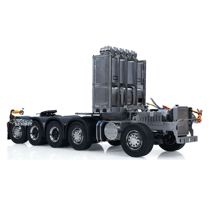 10x10 Metal Chassis for 1/14 RC Tractor Truck R620 770S Remote Control Lorry Car Differential Lock Rear Axle Steering