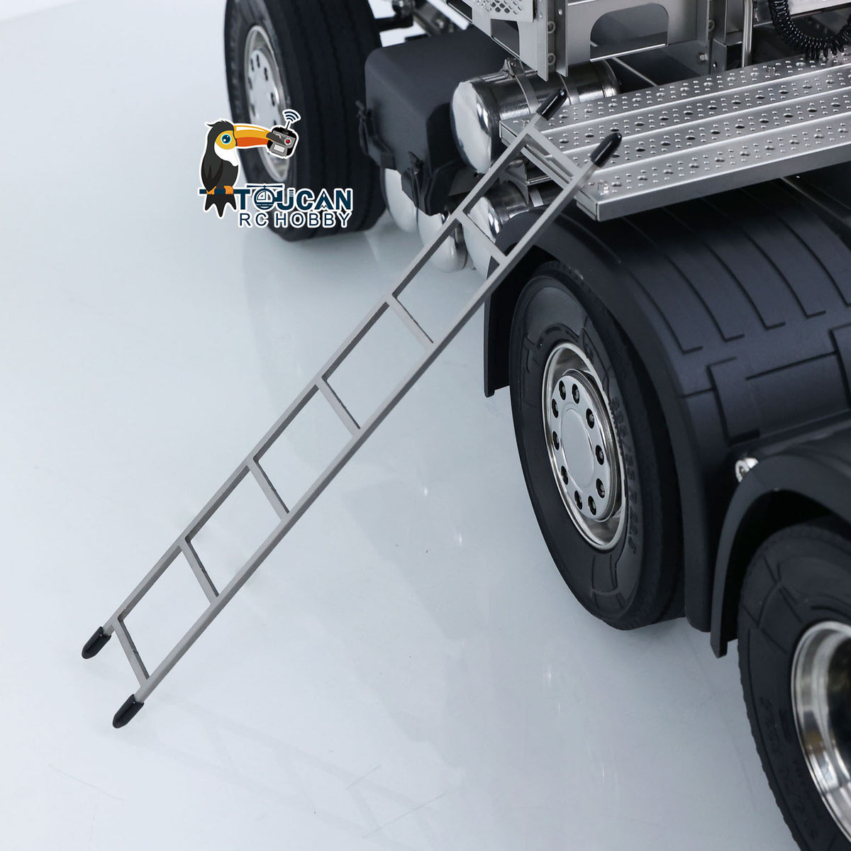 10x10 Metal Chassis for 1/14 RC Tractor Truck R620 770S Remote Control Lorry Car Differential Lock Rear Axle Steering