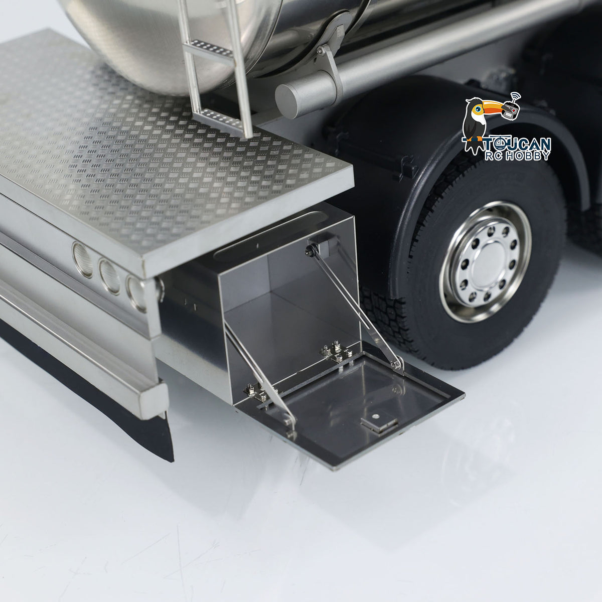 1/14 Scale Metal 6*6 Semi-trailer Fuel Tank for RC Tractor Truck Transport Vehicle Model