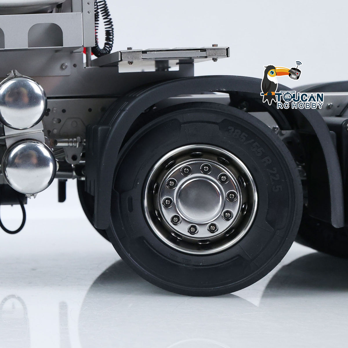 10x10 Metal Chassis for 1/14 RC Tractor Truck R620 770S Remote Control Lorry Car Differential Lock Rear Axle Steering