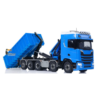 10x10 Metal Chassis 1:14 Hydraulic Crane RC Dumper 770S RTR Full Dump Truck Car