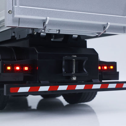 ONLY ONE US STOCK HUINA 1/14 Remote Control Dump Truck 12CH RC Tipper Finished Model Toy Gift RTR Light Sound Effects Radio USB Charging Cable